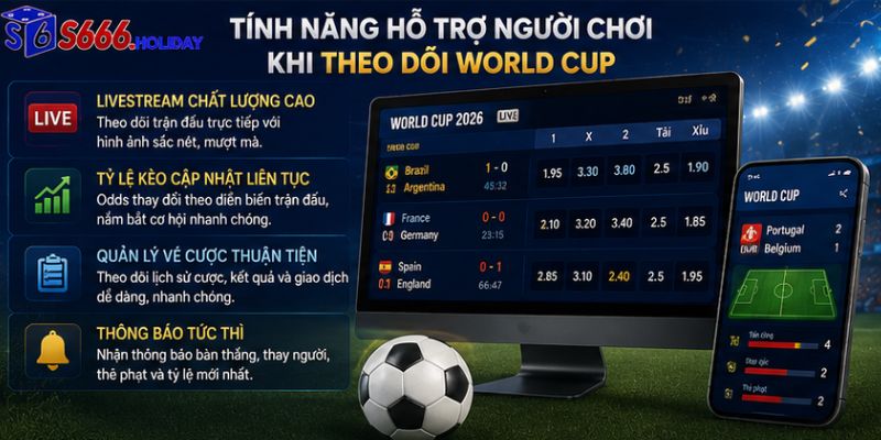 Tính Năng Hỗ Trợ Người Chơi Khi Theo Dõi World Cup