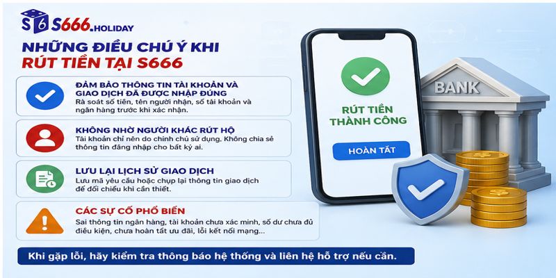 Những Điều Chú ý Khi Rút Tiền Tại S666
