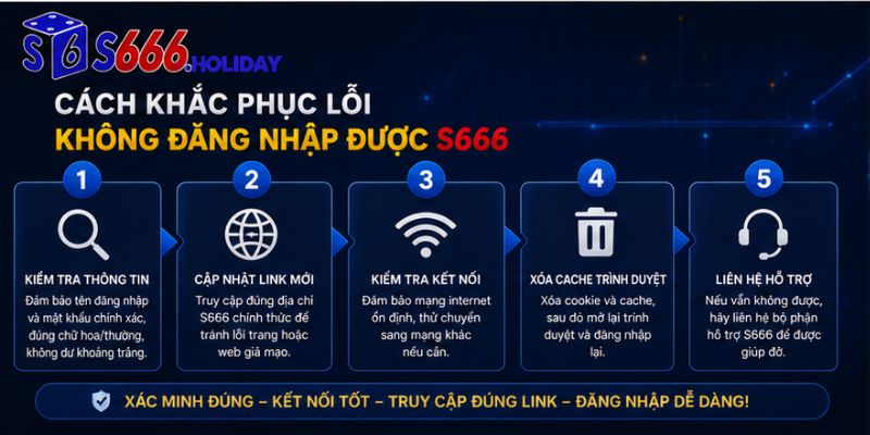 Cách khắc phục lỗi không đăng nhập được s666